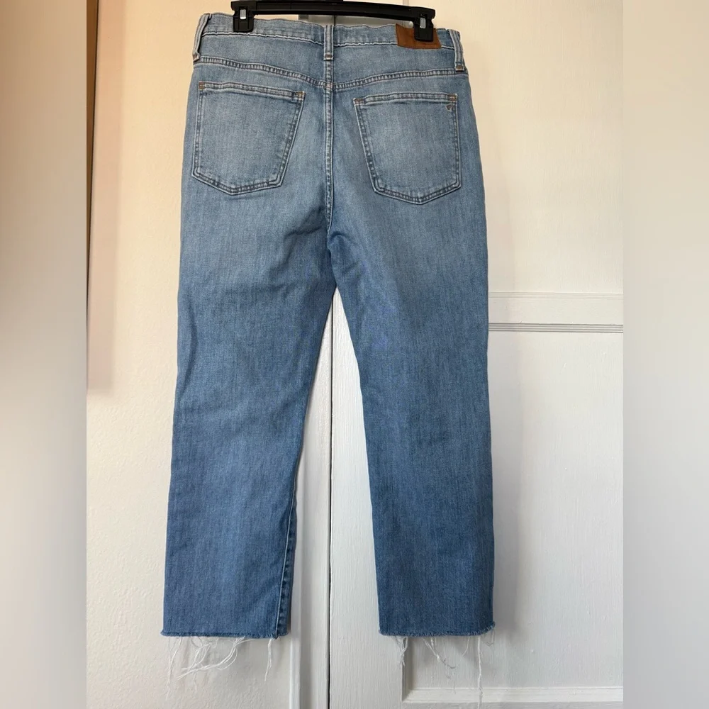 Madewell High-Rise Slim Crop Boyjean 28P Petite Medium Wash - Picture 7 of 7